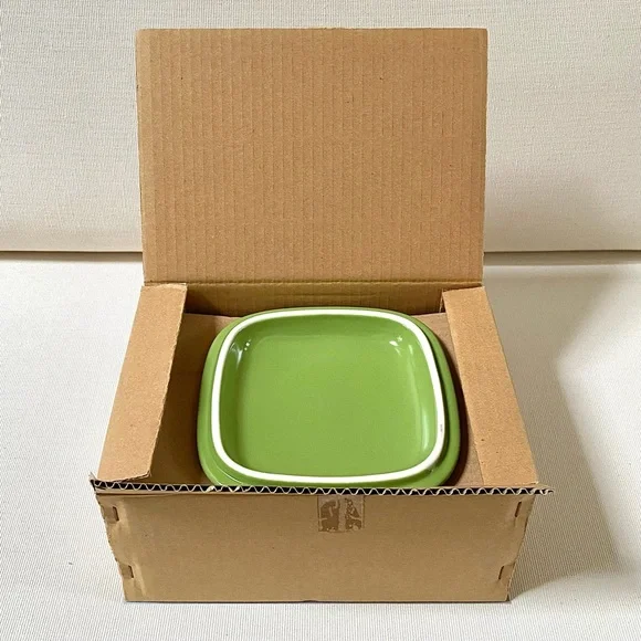 VINTAGE LINDT STYMEIST RSO BRIGHTS SMALL SQUARE COVERED BAKER GREEN, NEW IN BOX - Picture 7 of 9